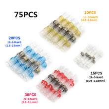 Load image into Gallery viewer, 250/100Pcs Solder Seal Wire Connectors - Heat Shrink Solder Butt Connectors - Solder Connector Kit - Automotive Marine Insulated
