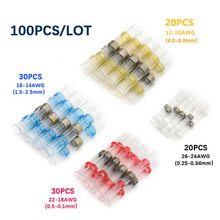 Load image into Gallery viewer, 250/100Pcs Solder Seal Wire Connectors - Heat Shrink Solder Butt Connectors - Solder Connector Kit - Automotive Marine Insulated
